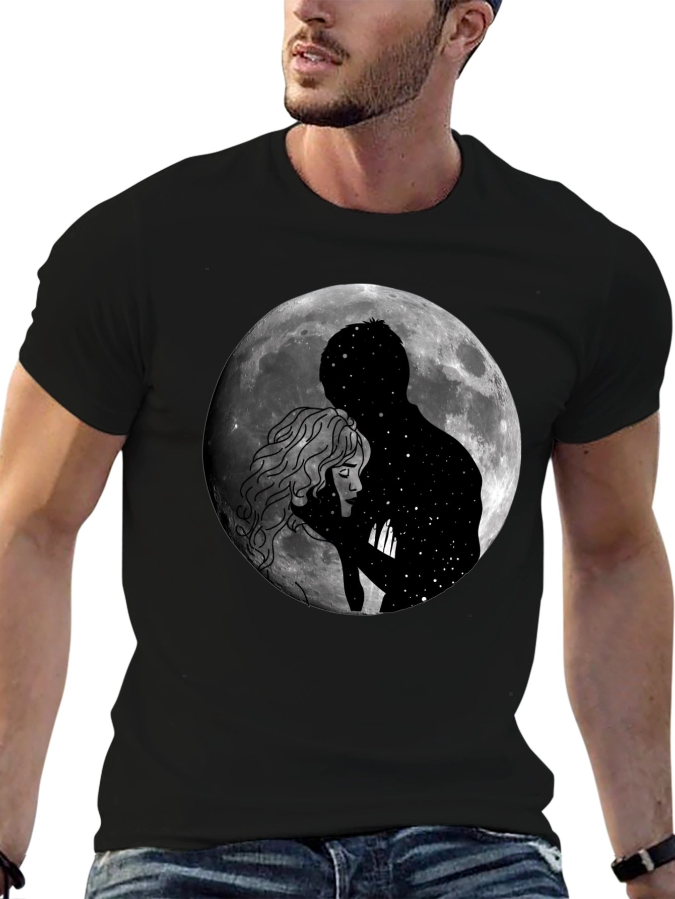 Moonlit Embrace Graphic T-Shirt