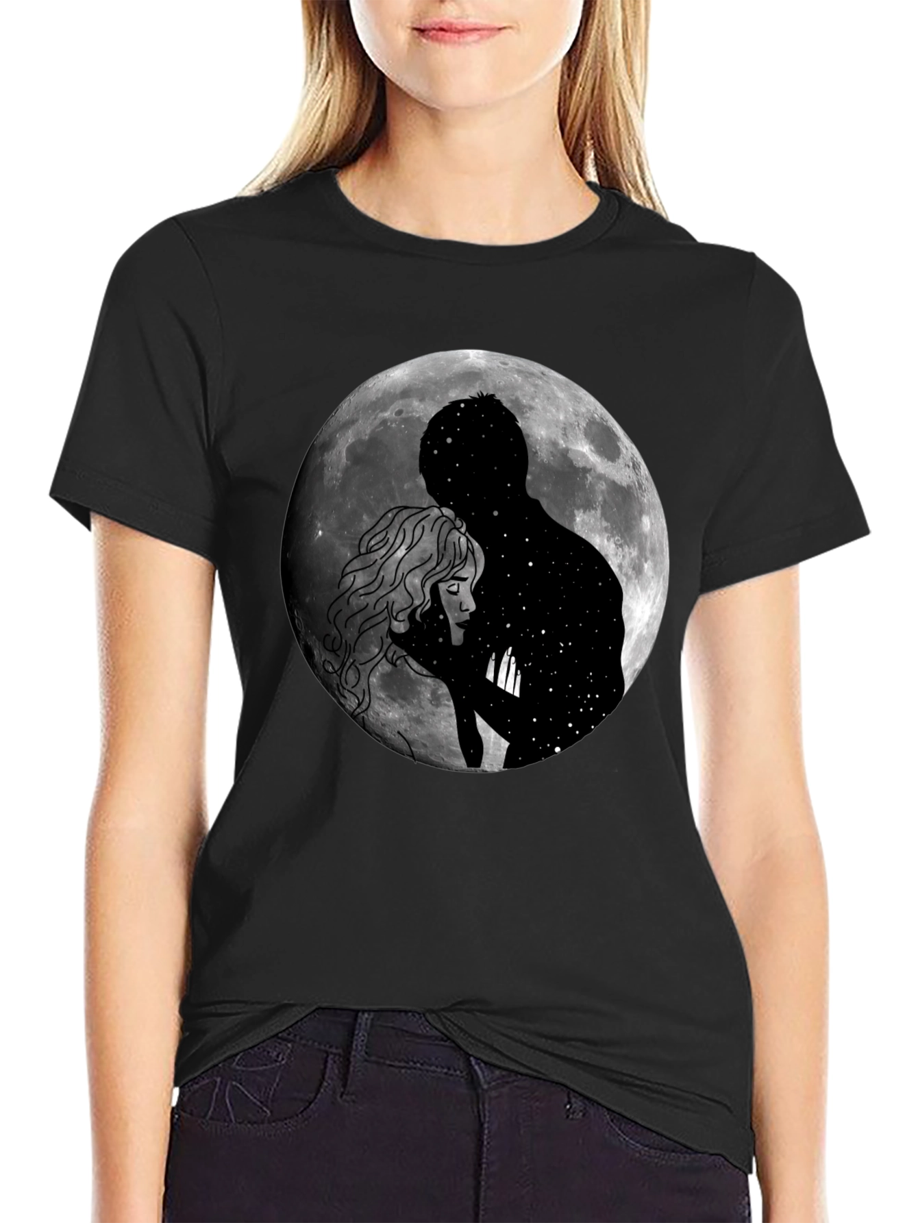 Moonlit Embrace Graphic T-Shirt
