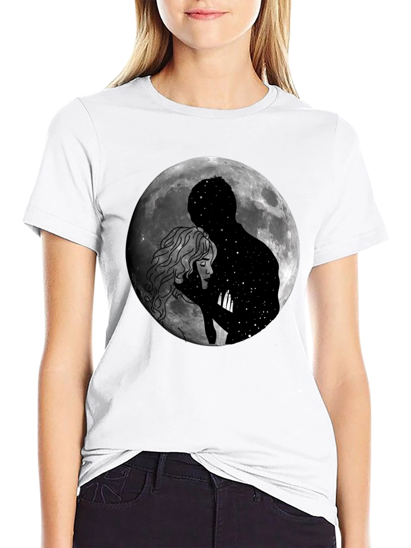 Moonlit Embrace Graphic T-Shirt