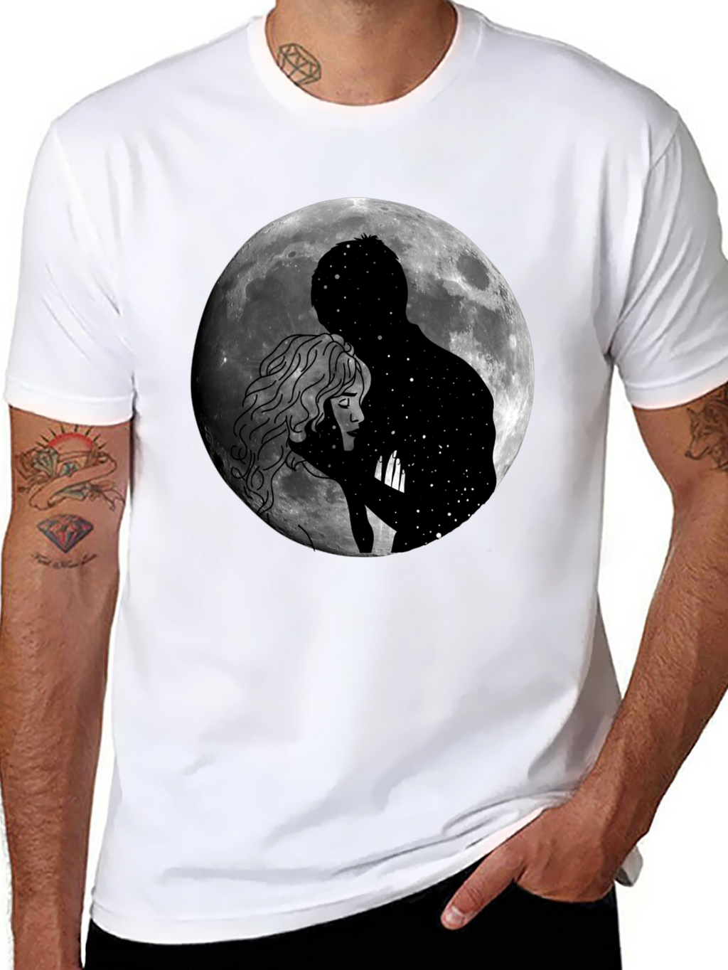Moonlit Embrace Graphic T-Shirt