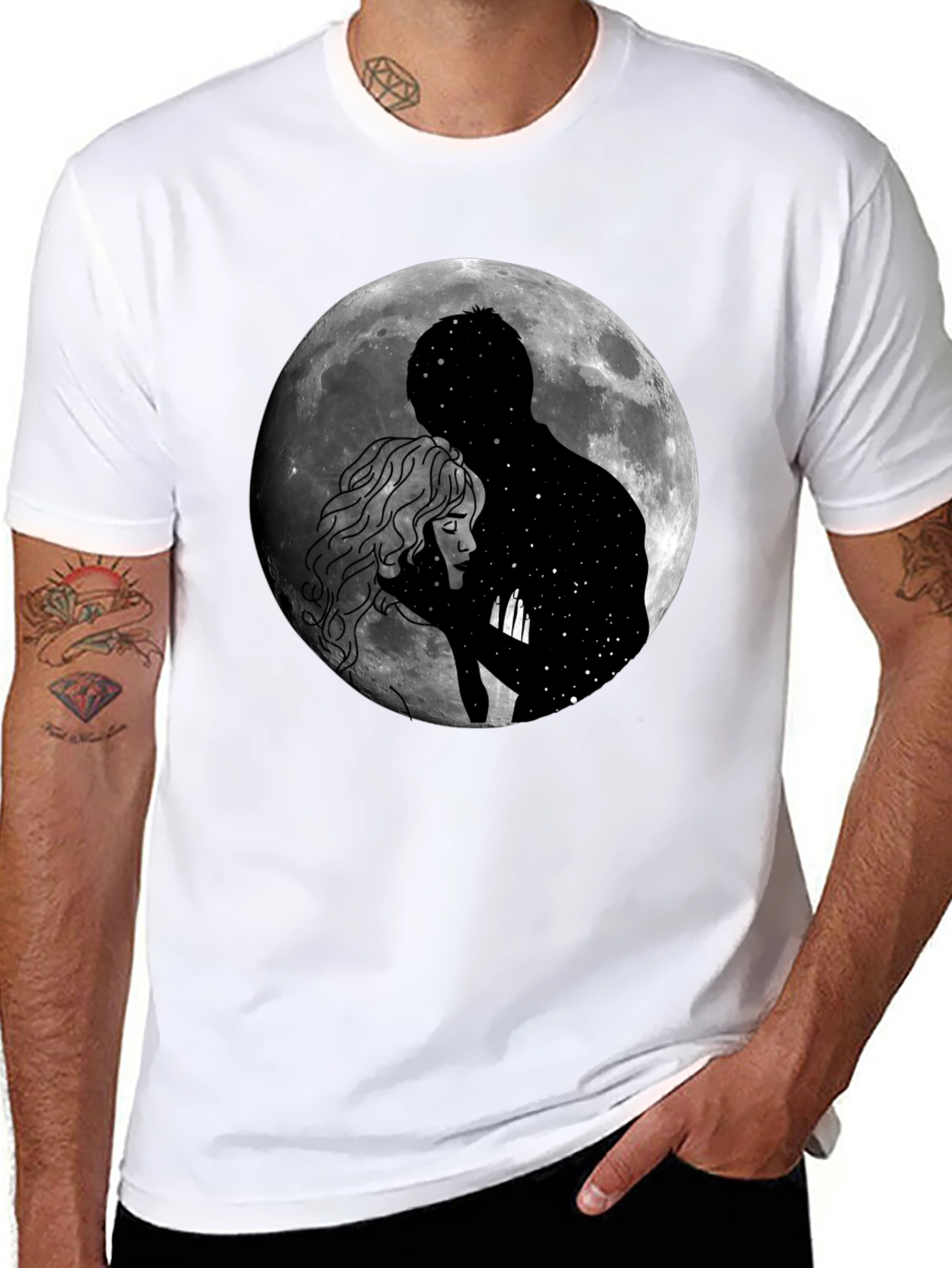 Moonlit Embrace Graphic T-Shirt
