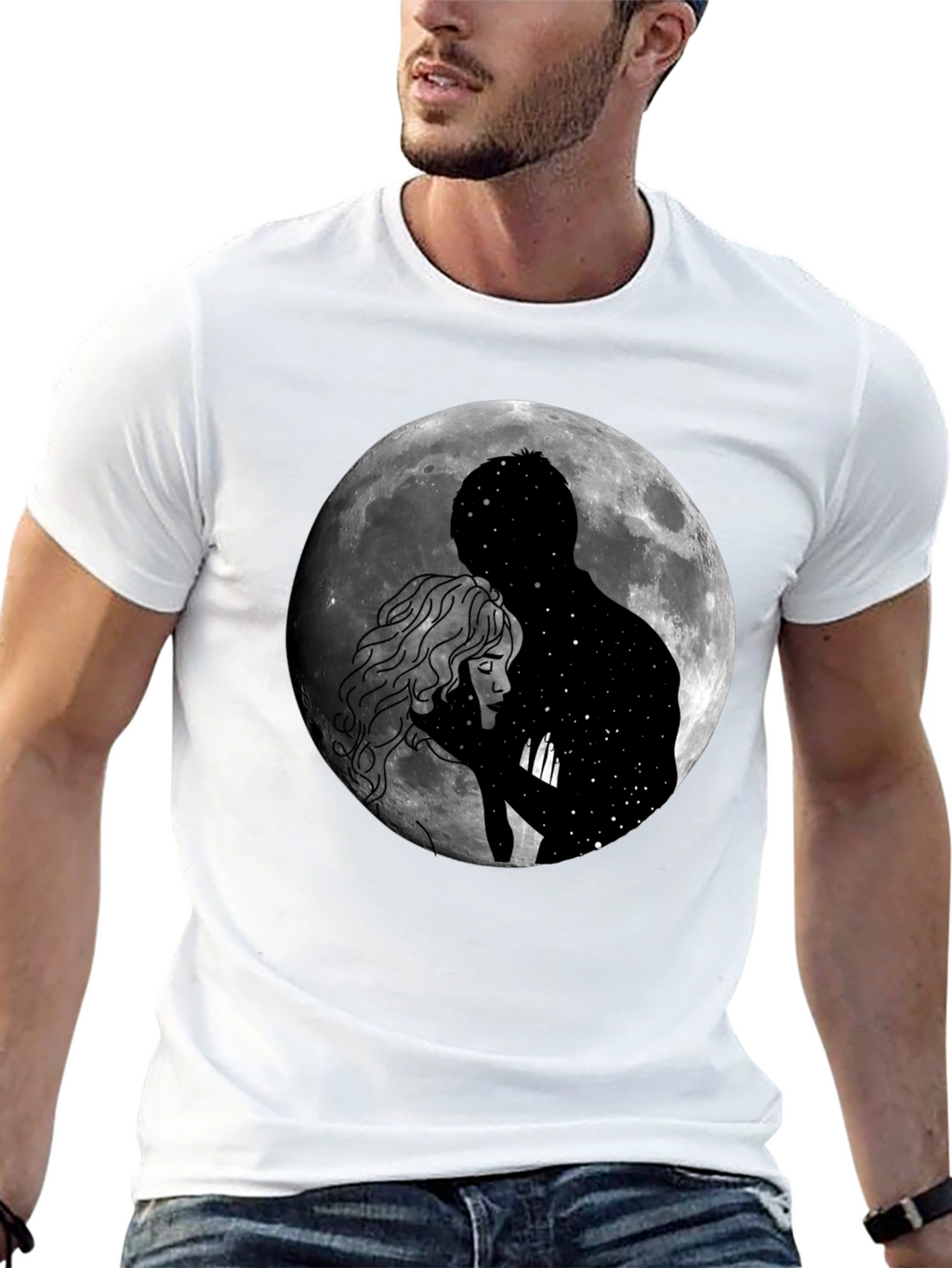Moonlit Embrace Graphic T-Shirt