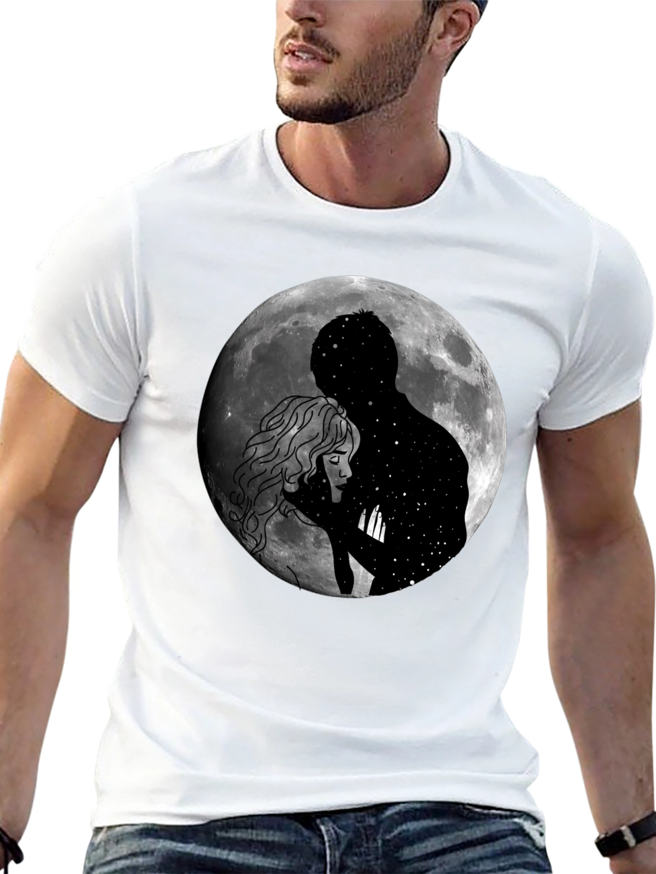 Moonlit Embrace Graphic T-Shirt
