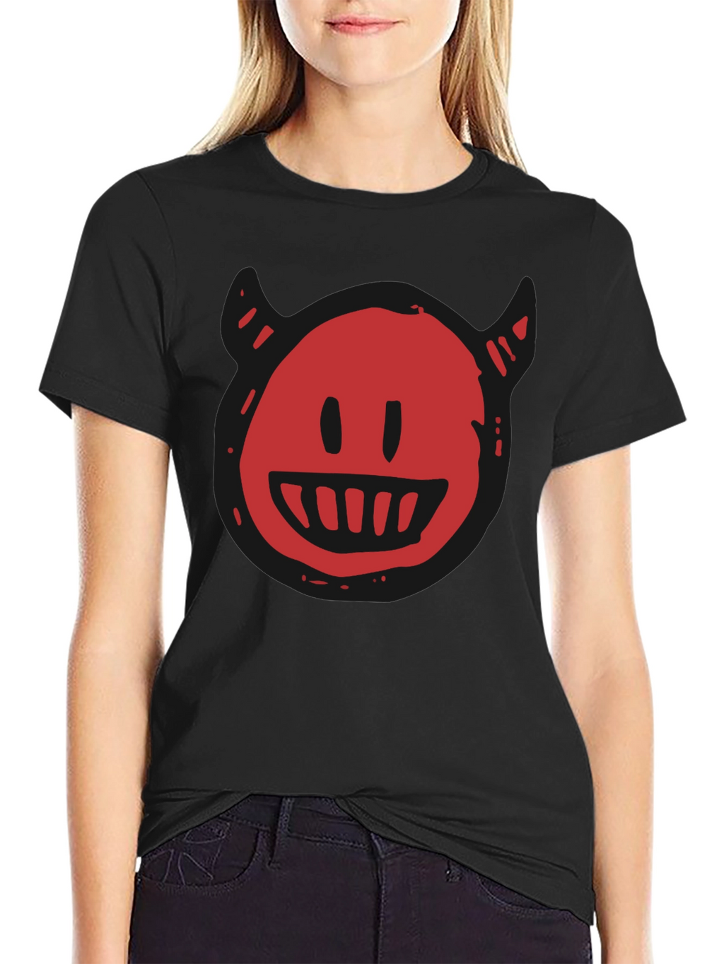 Devil Smiley Graphic T-Shirt - Mens