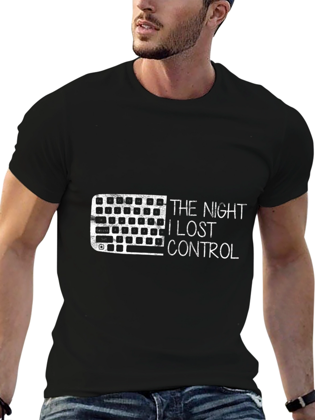 The Night I Lost Control Keyboard Graphic T-Shirt