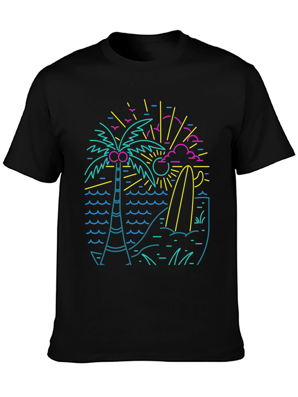 Neon Retro Surf Tee