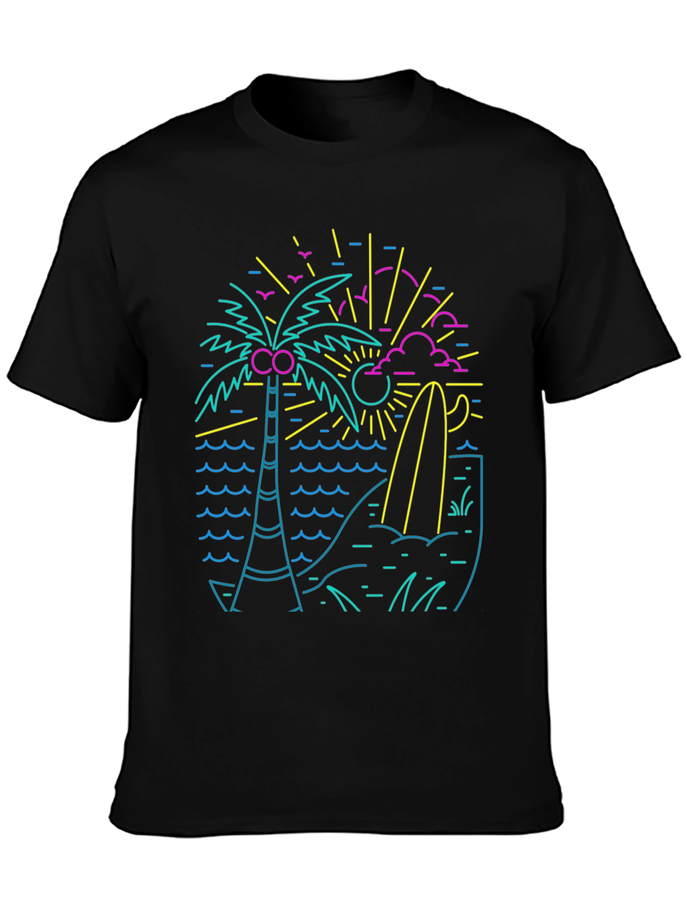 Neon Retro Surf Tee
