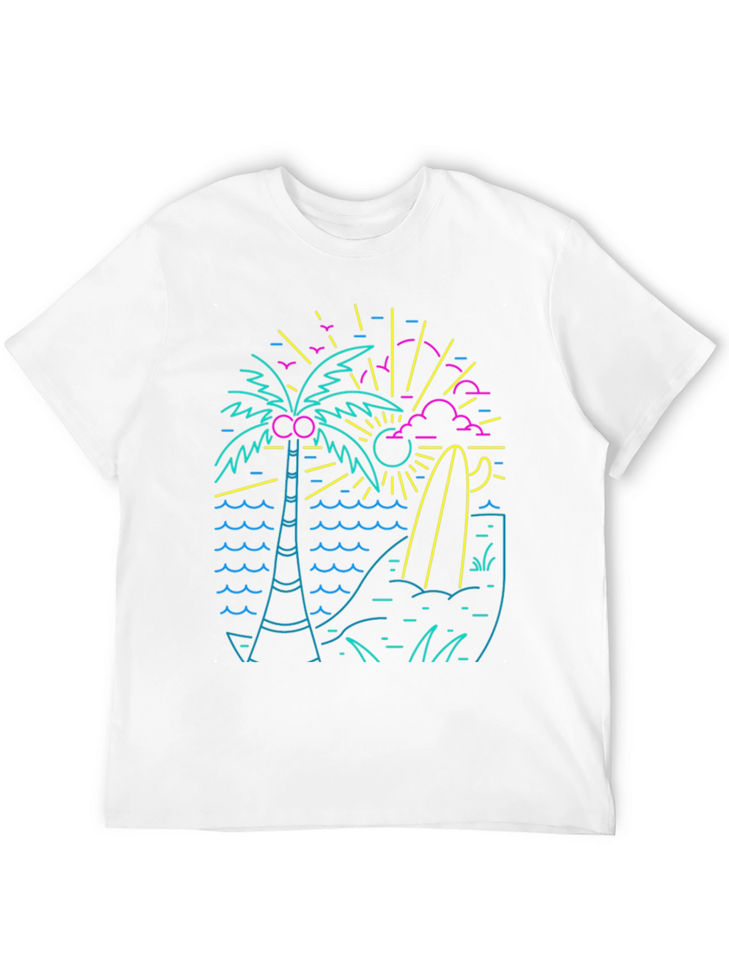 Neon Retro Surf Tee