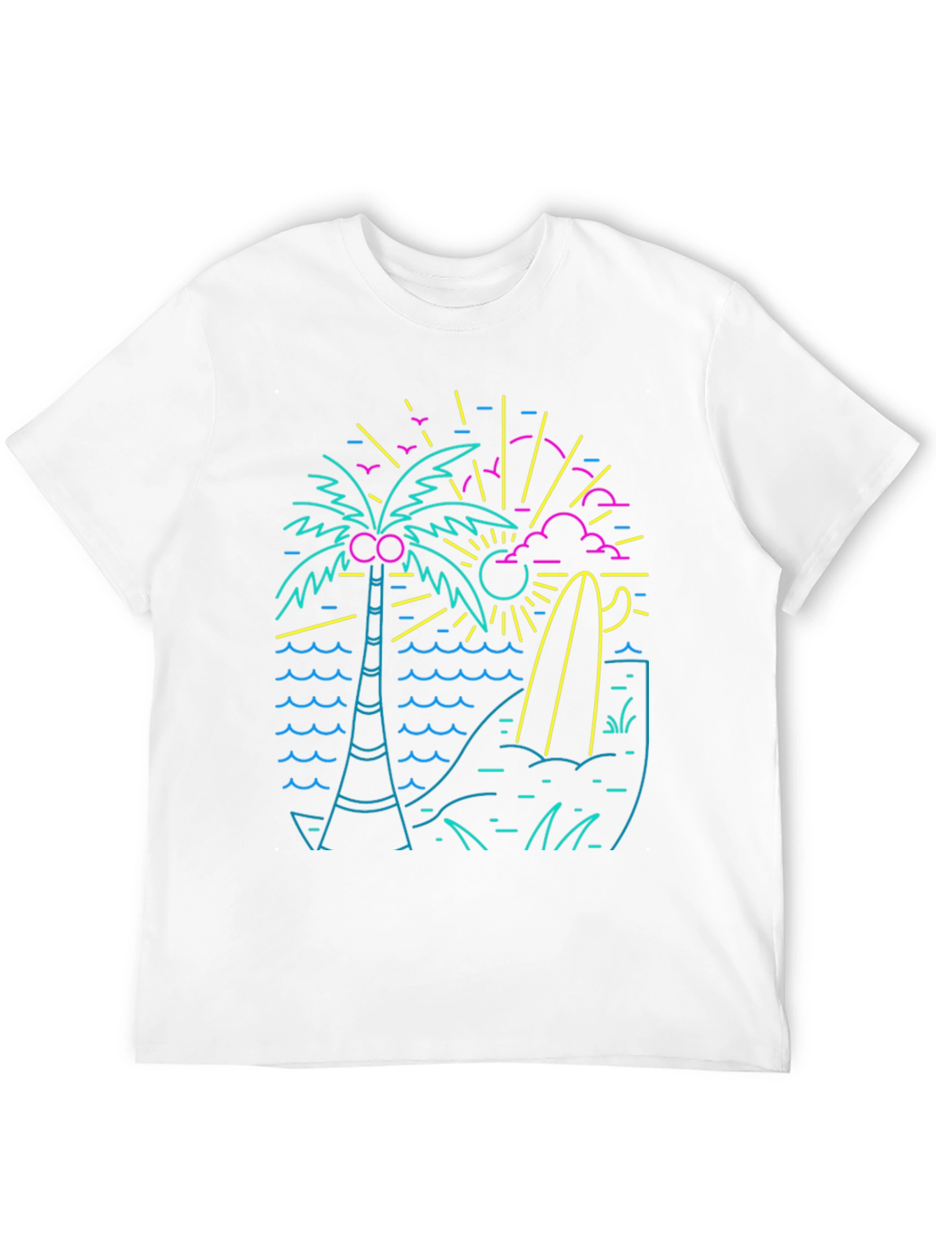 Neon Retro Surf Tee