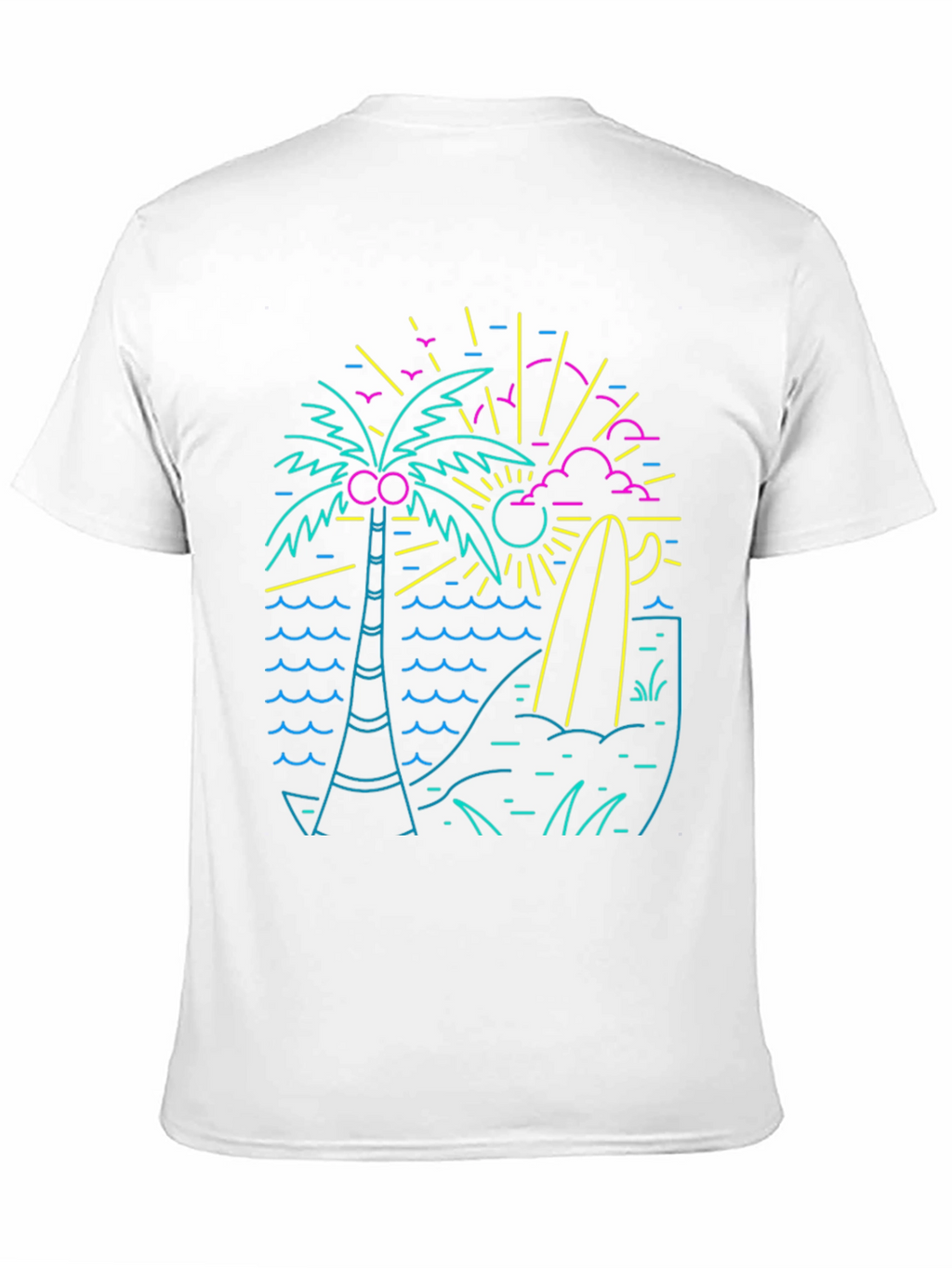 Neon Retro Surf Tee