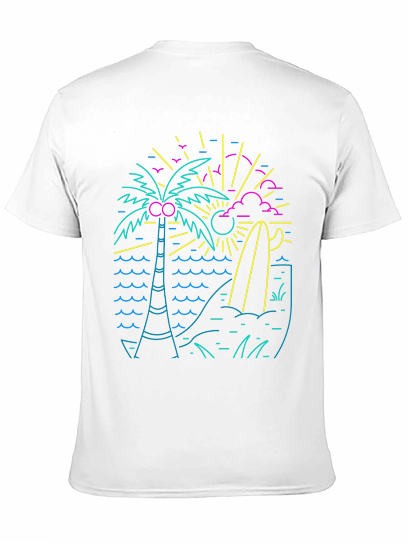 Neon Retro Surf Tee