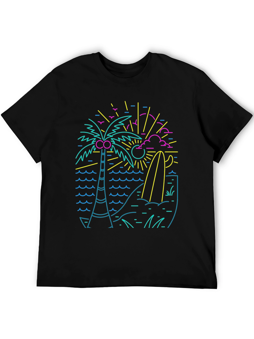 Neon Retro Surf Tee