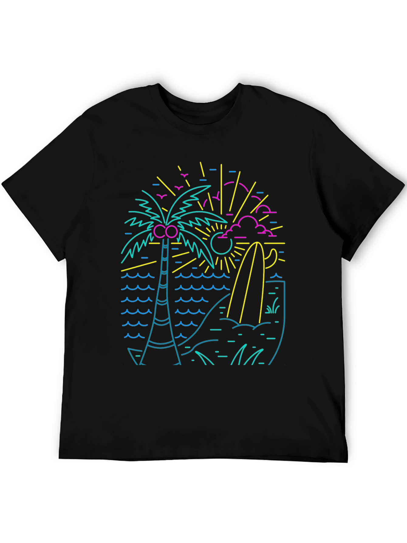 Neon Retro Surf Tee