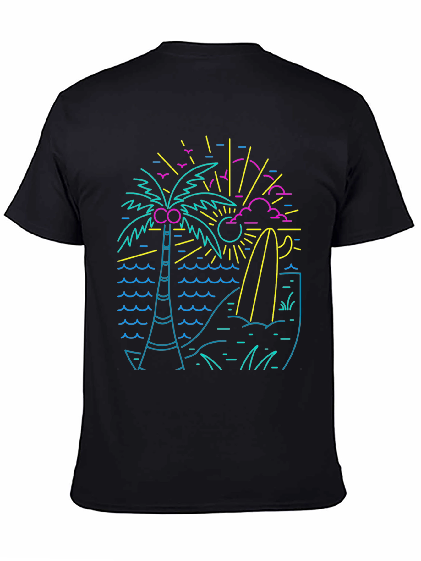 Neon Retro Surf Tee