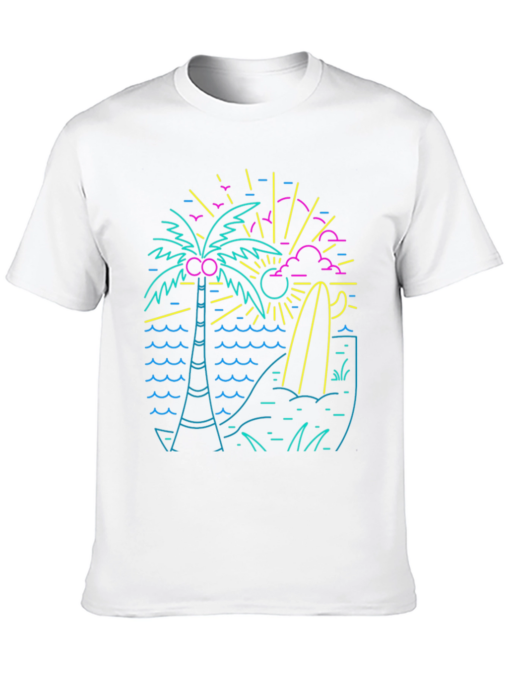 Neon Retro Surf Tee