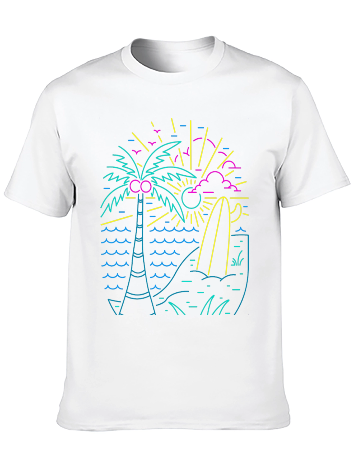 Neon Retro Surf Tee