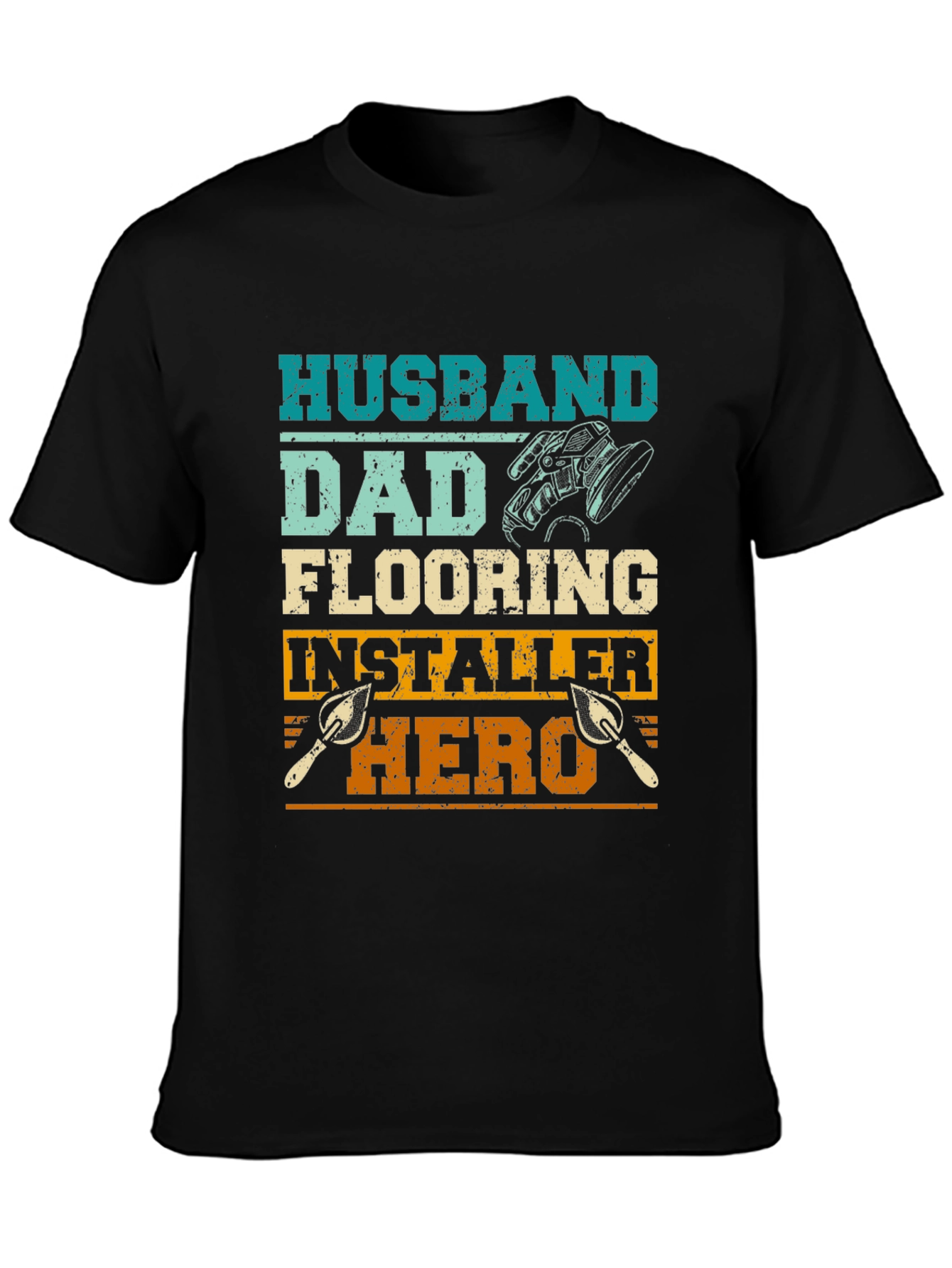 Husband Dad Flooring Installer Hero T-Shirt