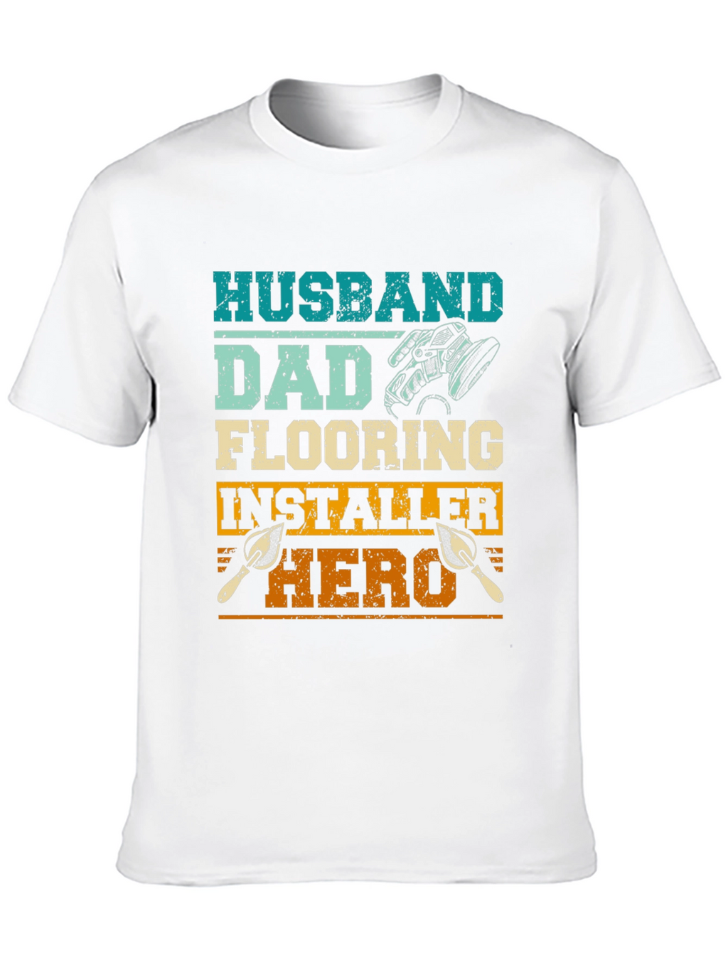 Husband Dad Flooring Installer Hero T-Shirt