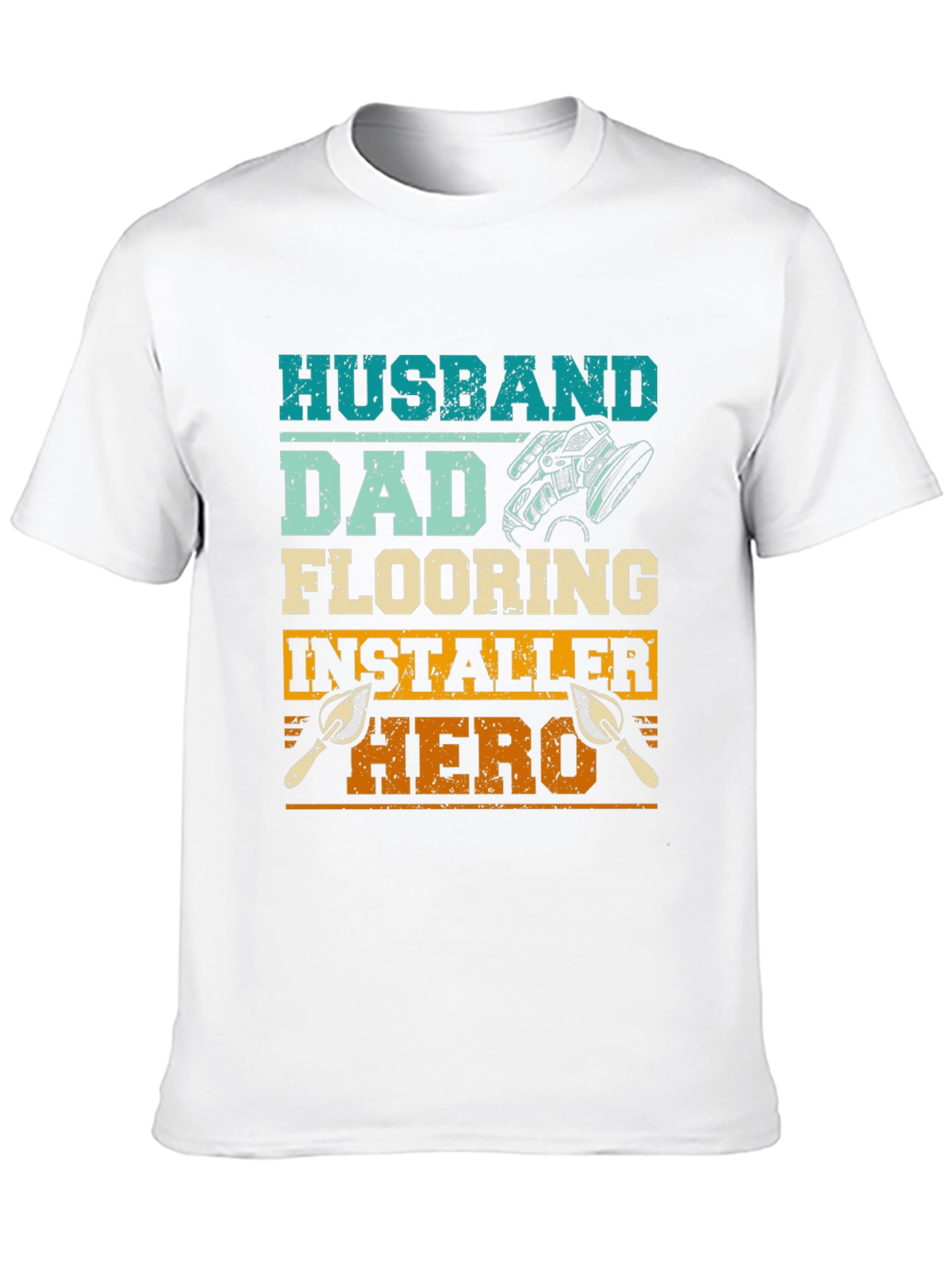 Husband Dad Flooring Installer Hero T-Shirt