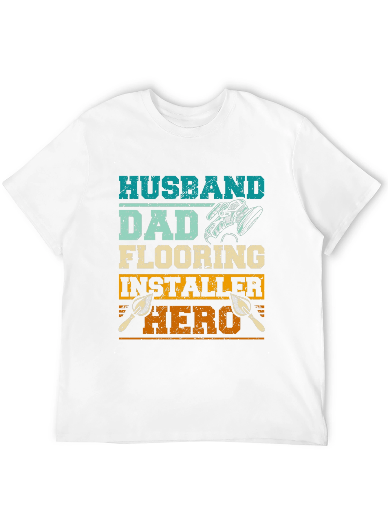 Husband Dad Flooring Installer Hero T-Shirt