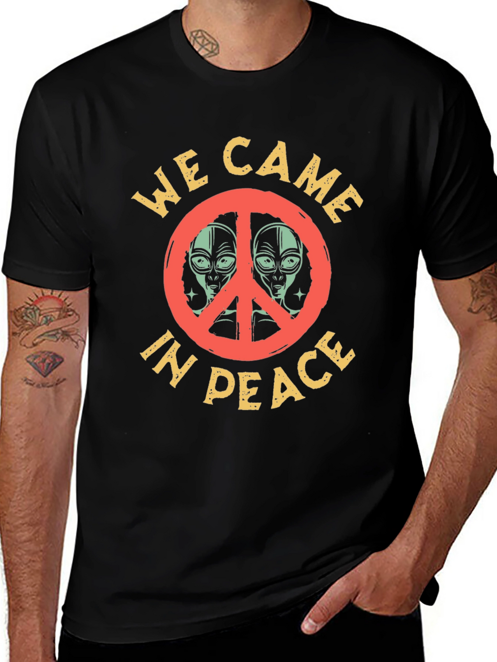 We Came in Peace Alien Graphic T-Shirt