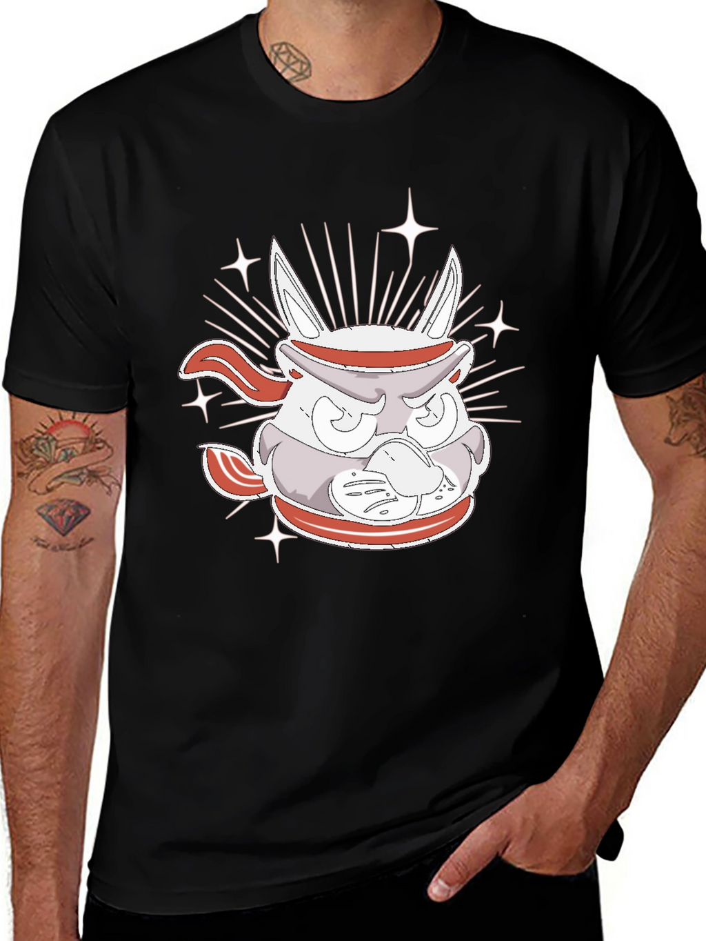 Ninja Rabbit Graphic Tee - Cool Anime Style Shirt