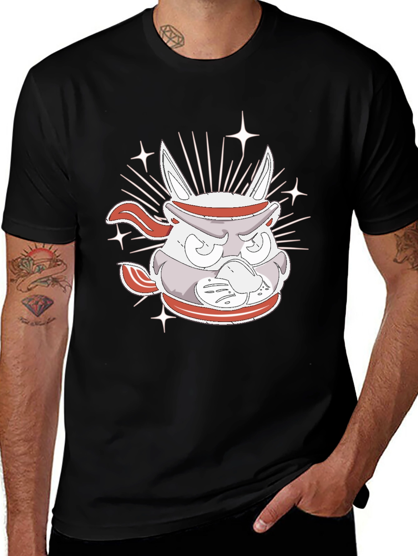 Ninja Rabbit Graphic Tee - Cool Anime Style Shirt