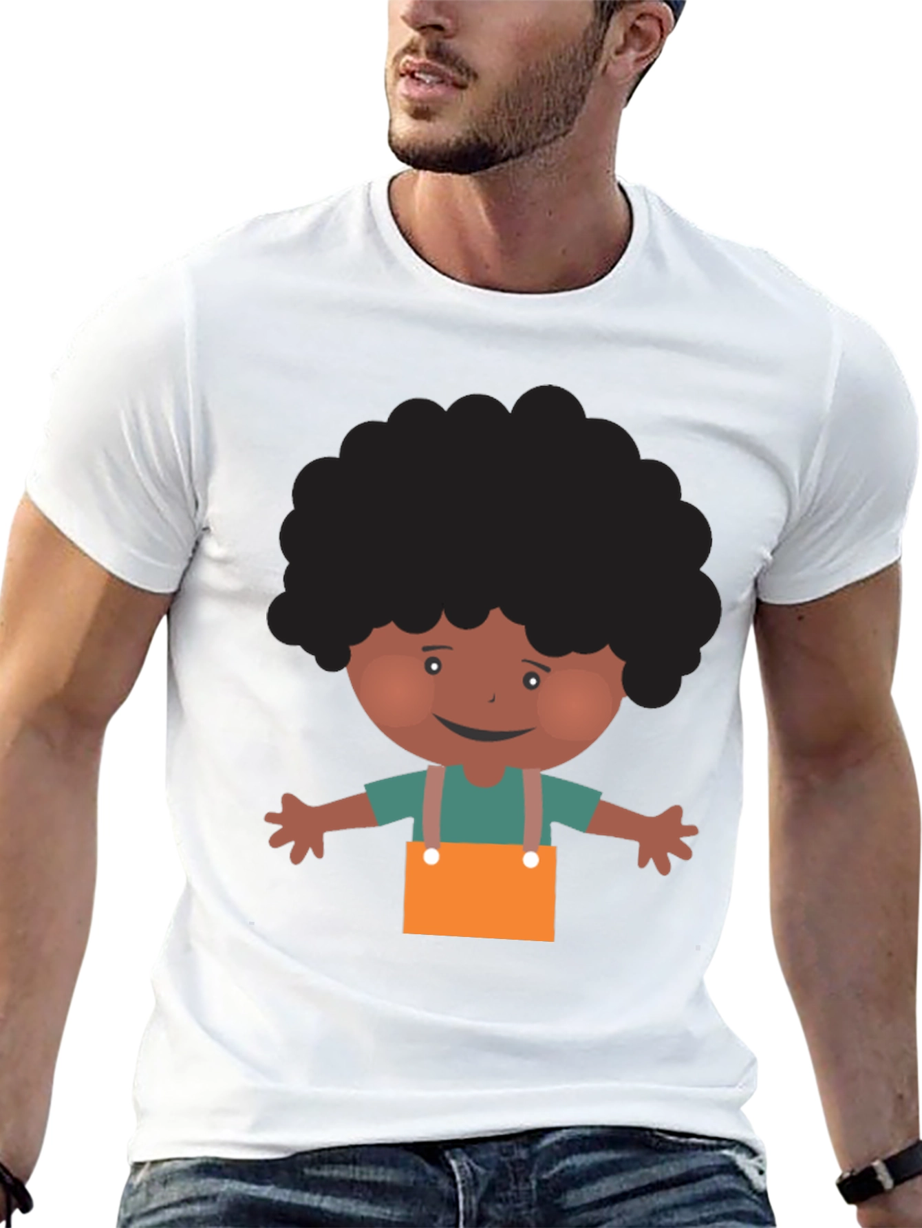 Cartoon Afro Boy T-Shirt