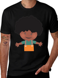 Cartoon Afro Boy T-Shirt