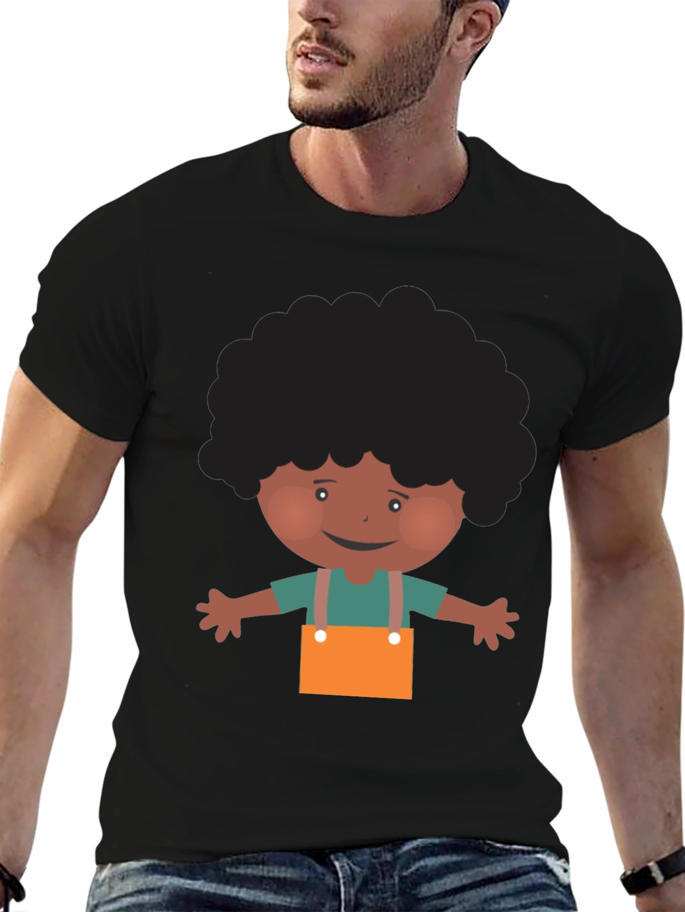 Cartoon Afro Boy T-Shirt