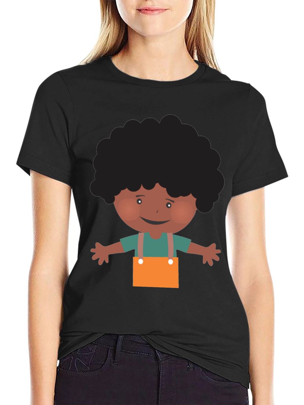 Cartoon Afro Boy T-Shirt
