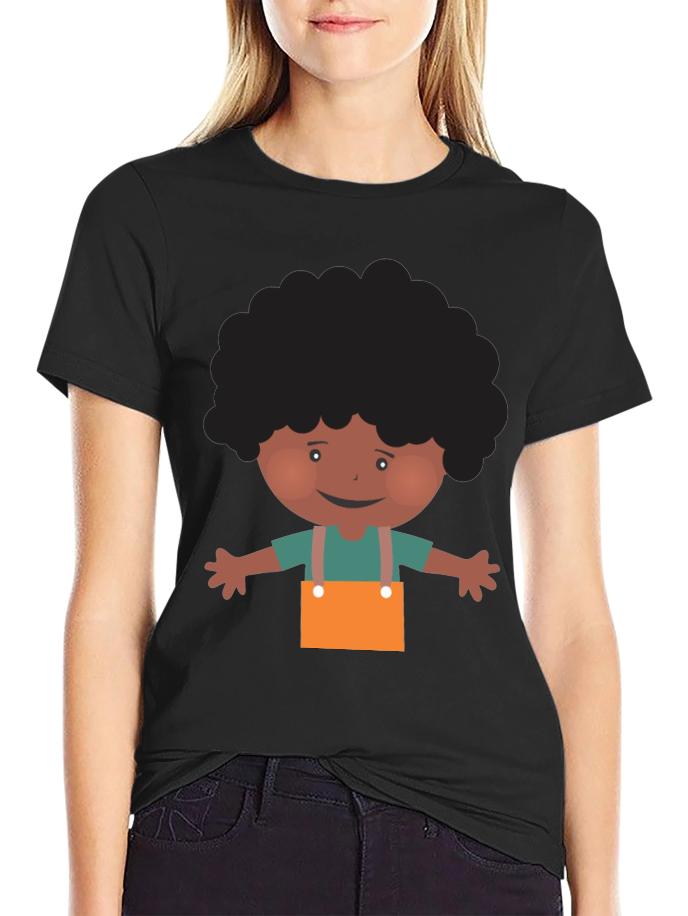 Cartoon Afro Boy T-Shirt