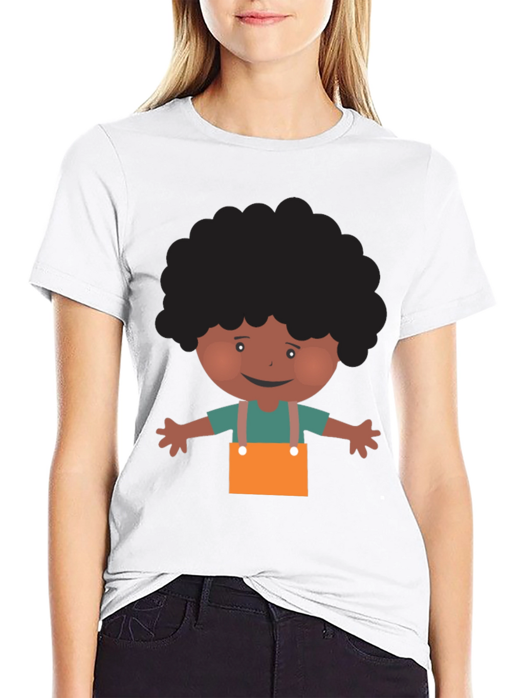 Cartoon Afro Boy T-Shirt