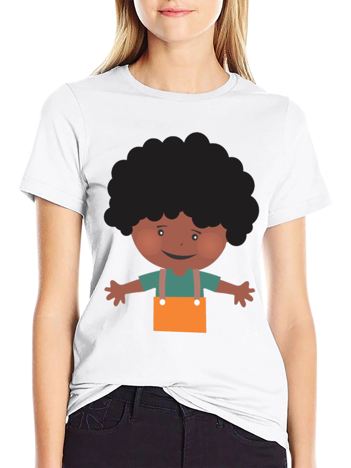 Cartoon Afro Boy T-Shirt