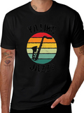 Ya Like Jazz? Graphic T-Shirt - Retro Sunset Design