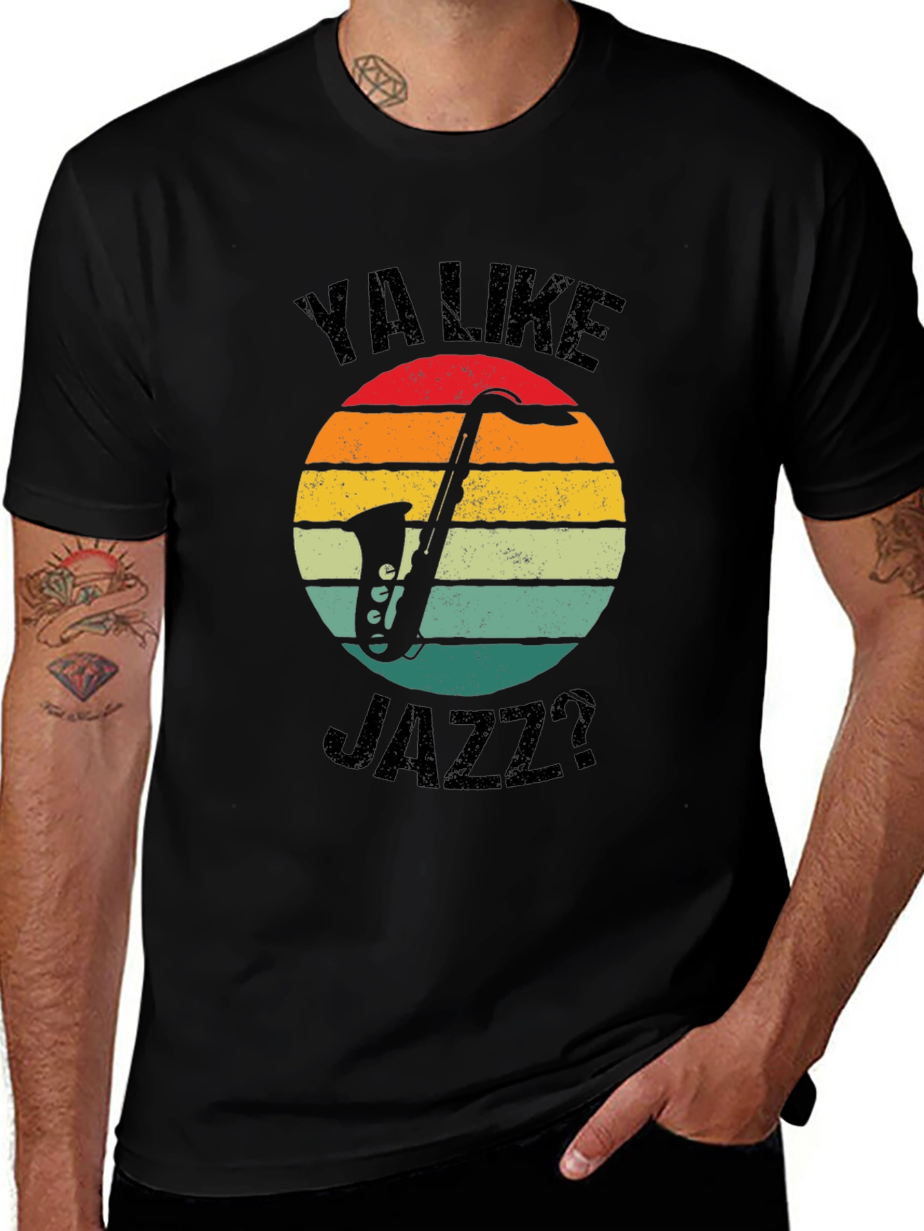 Ya Like Jazz? Graphic T-Shirt - Retro Sunset Design