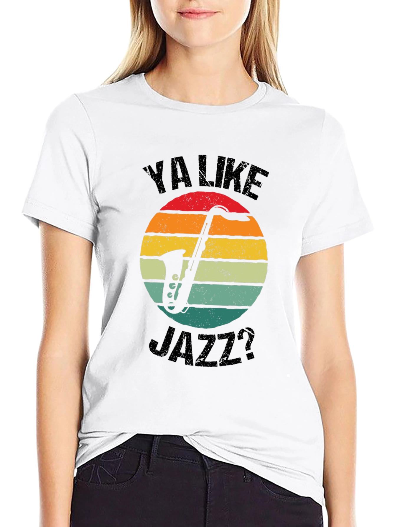 Ya Like Jazz? Graphic T-Shirt - Retro Sunset Design
