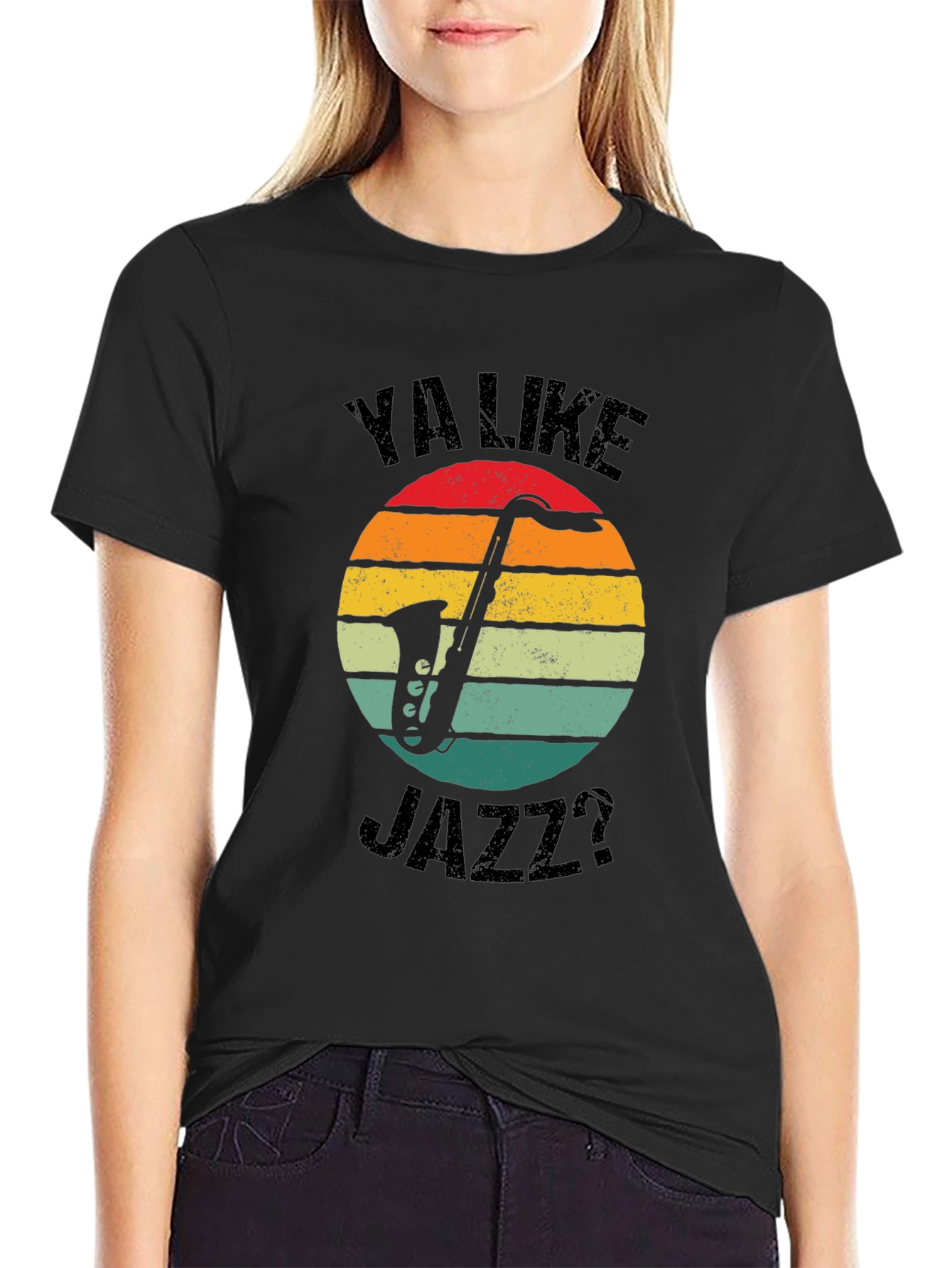 Ya Like Jazz? Graphic T-Shirt - Retro Sunset Design