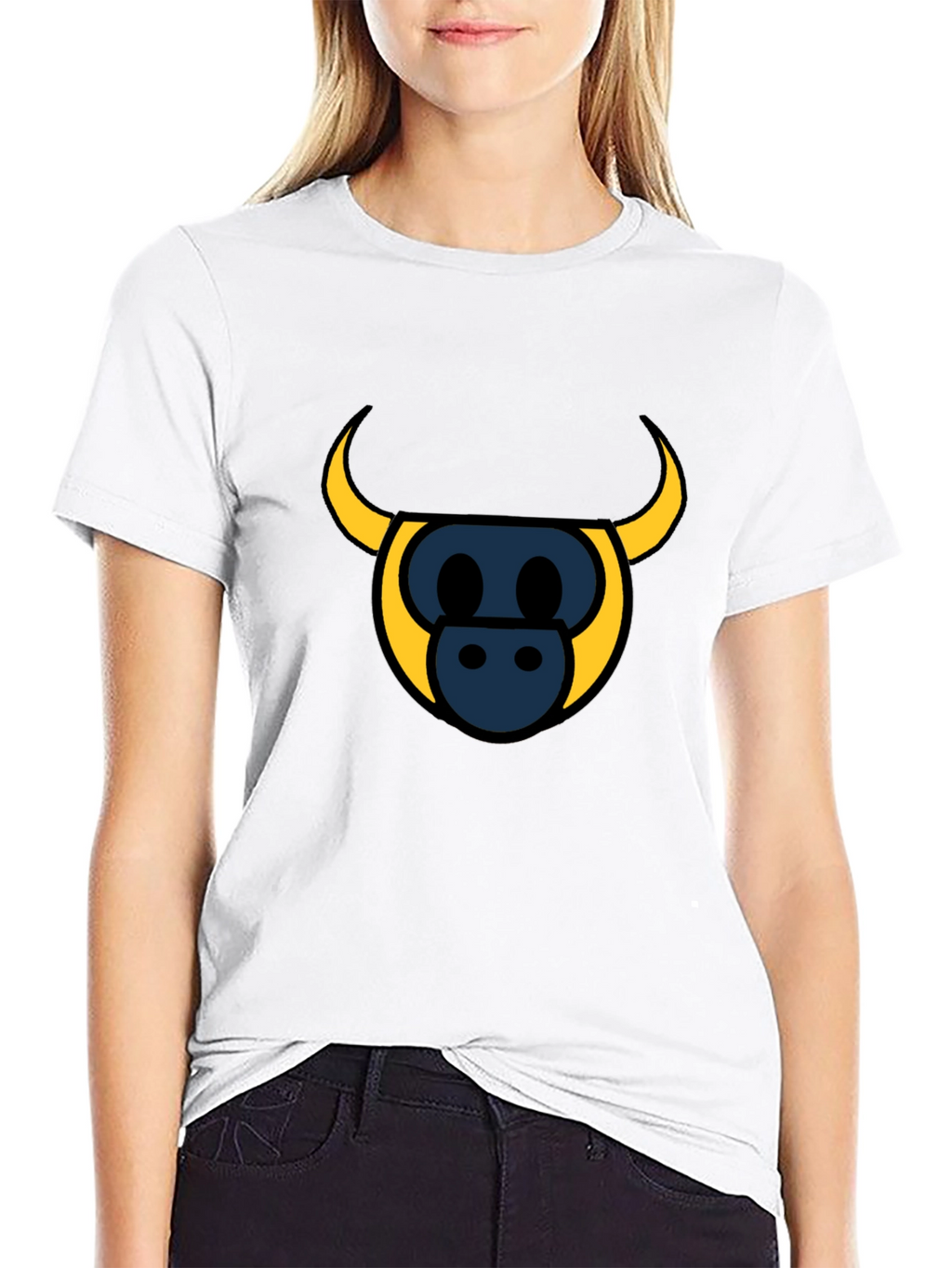 Bull Head Graphic Tee - Stylish Black T-Shirt
