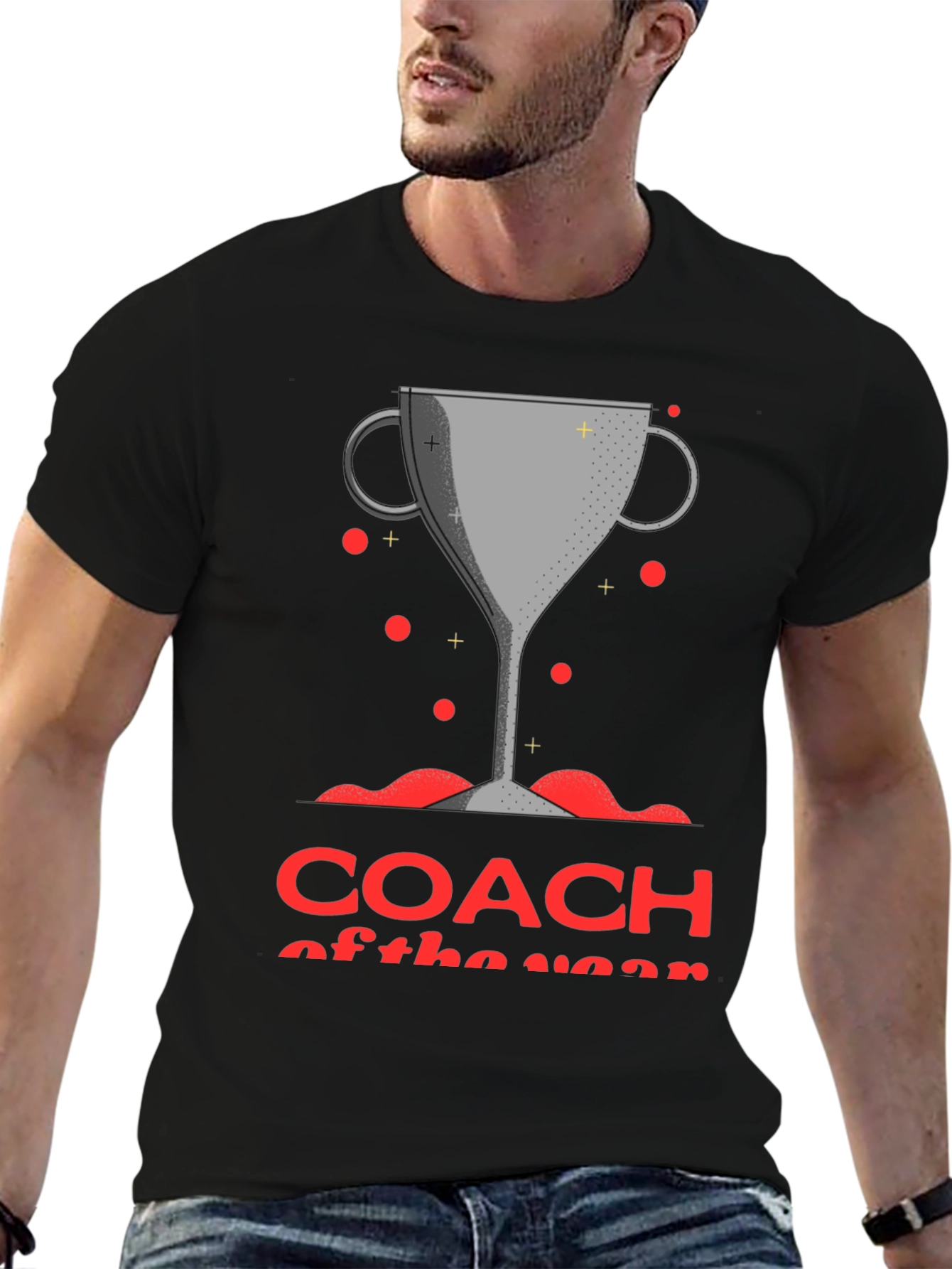 Coach of the Year Trophy Graphic T-Shirt