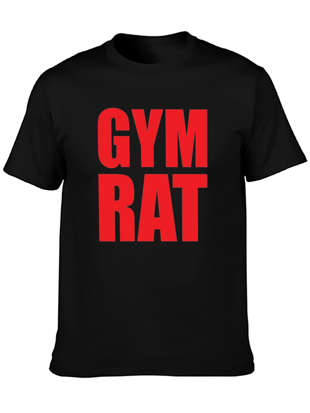 Gym Rat T-Shirt: Bold Red Graphic Tee