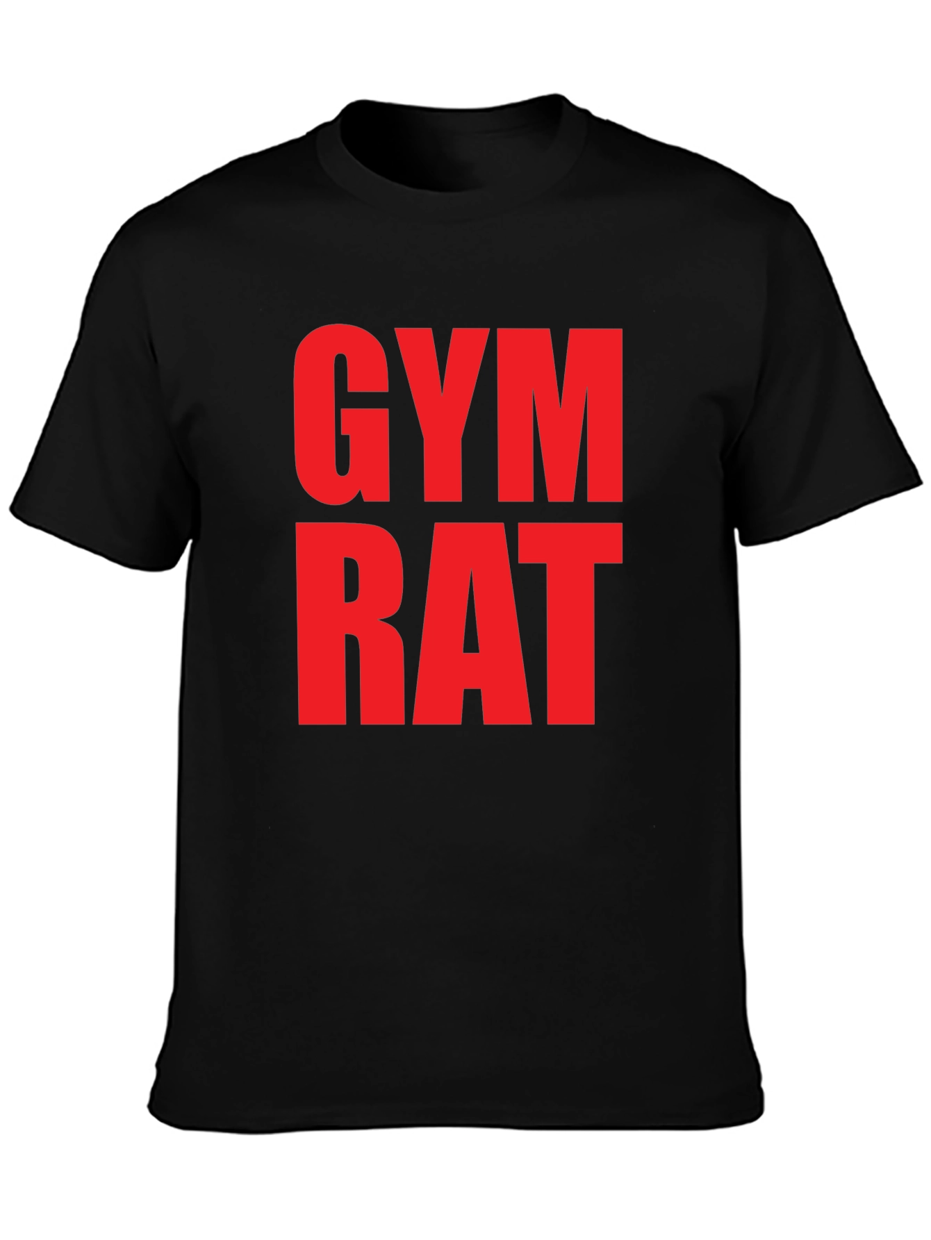 Gym Rat T-Shirt: Bold Red Graphic Tee