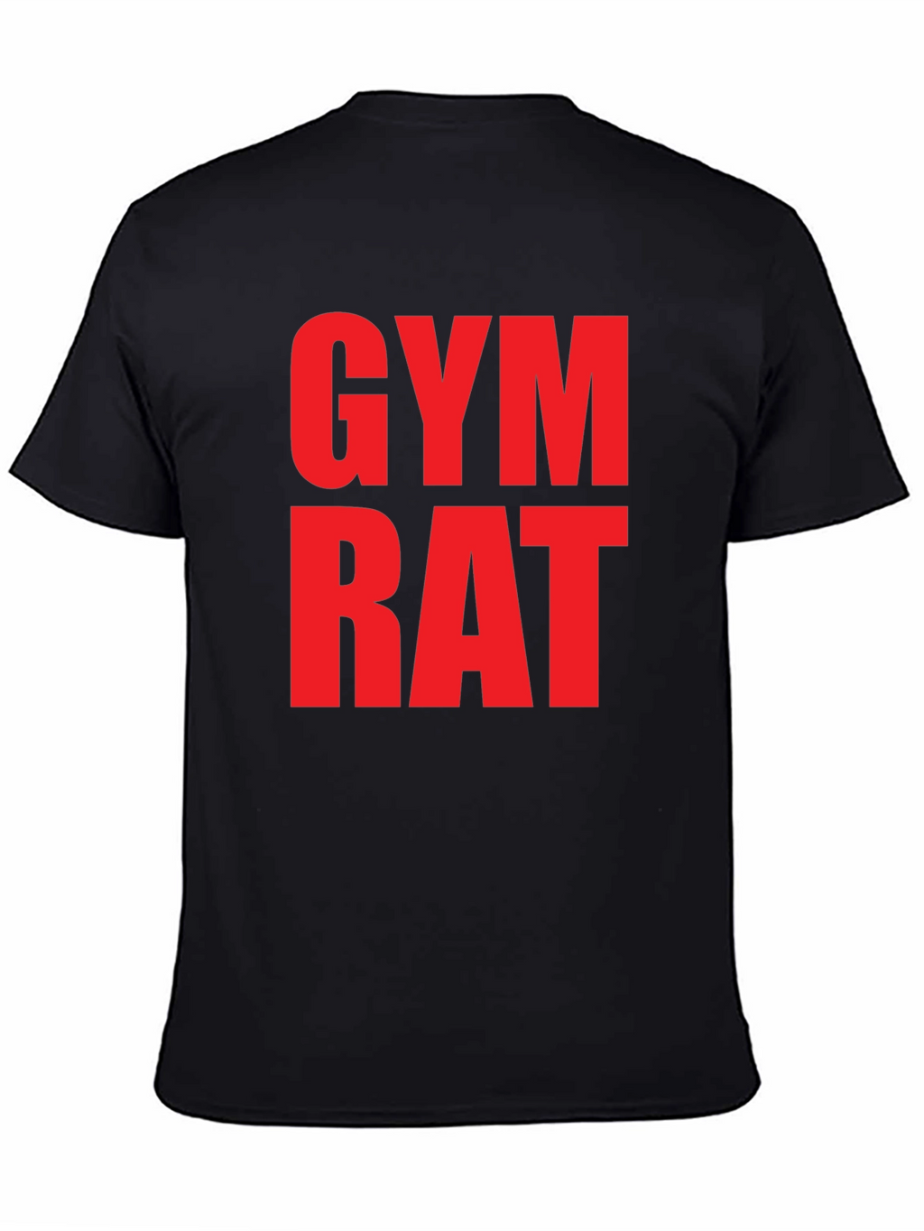 Gym Rat T-Shirt: Bold Red Graphic Tee
