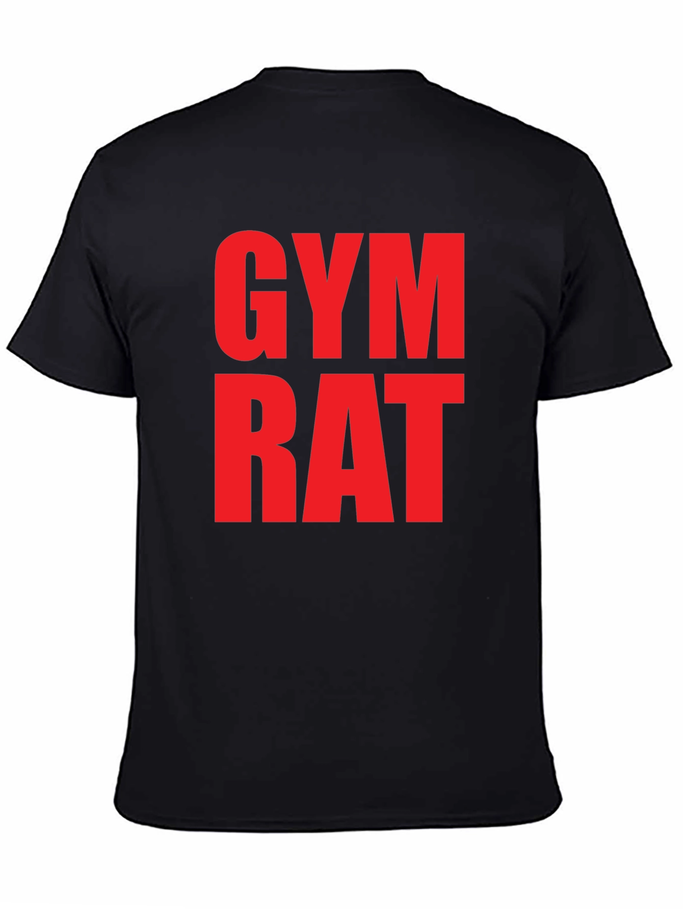 Gym Rat T-Shirt: Bold Red Graphic Tee