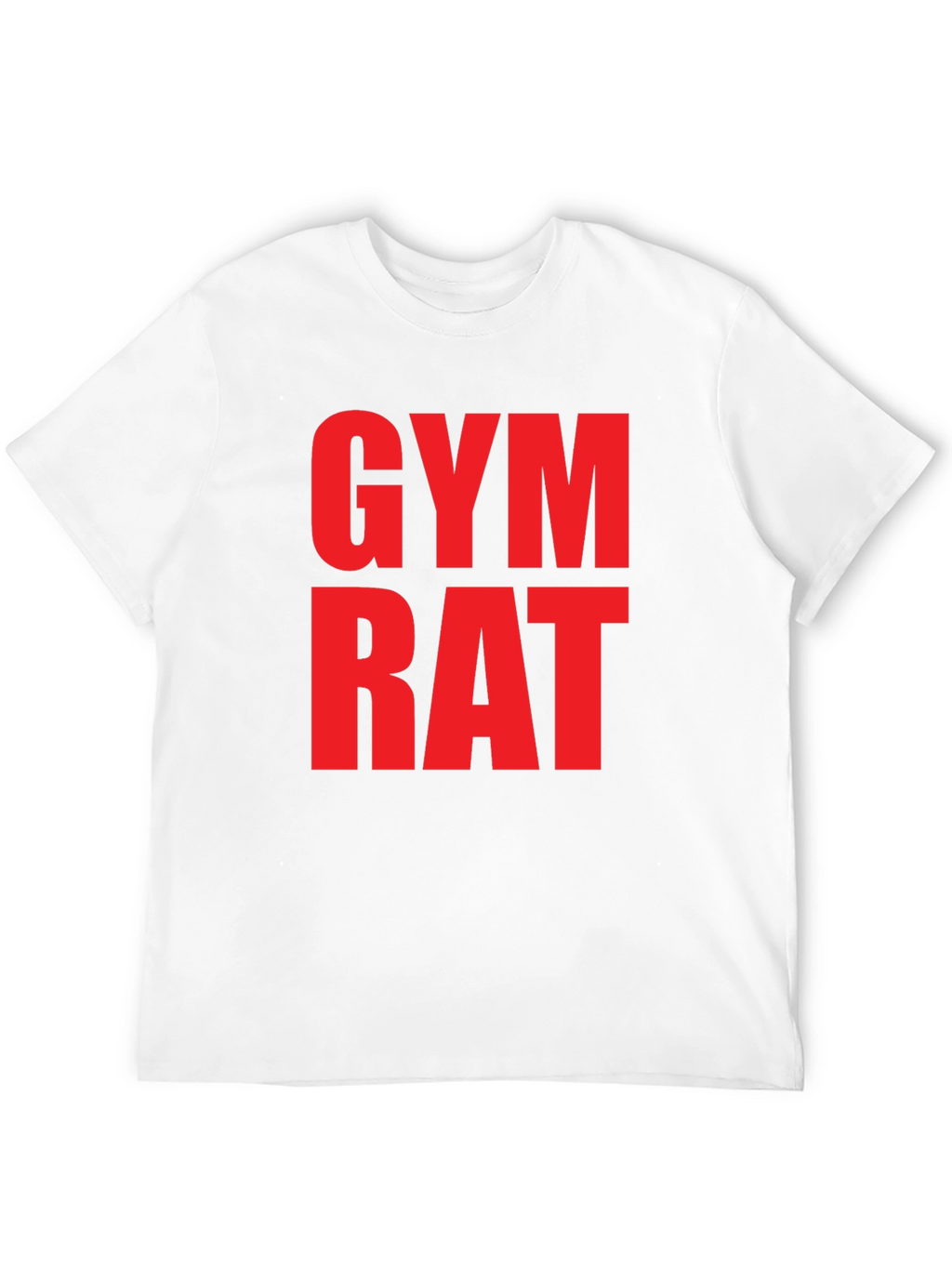 Gym Rat T-Shirt: Bold Red Graphic Tee