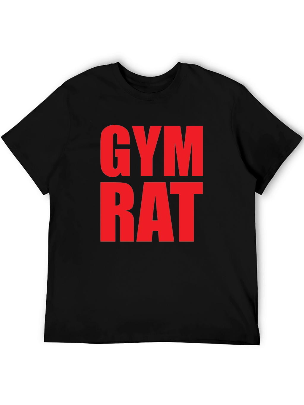 Gym Rat T-Shirt: Bold Red Graphic Tee