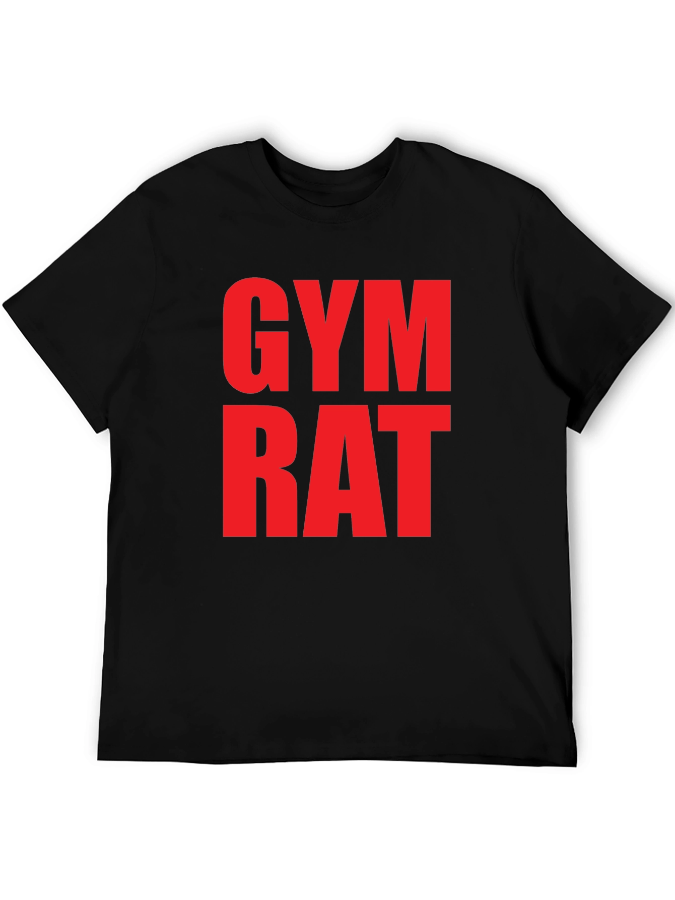 Gym Rat T-Shirt: Bold Red Graphic Tee