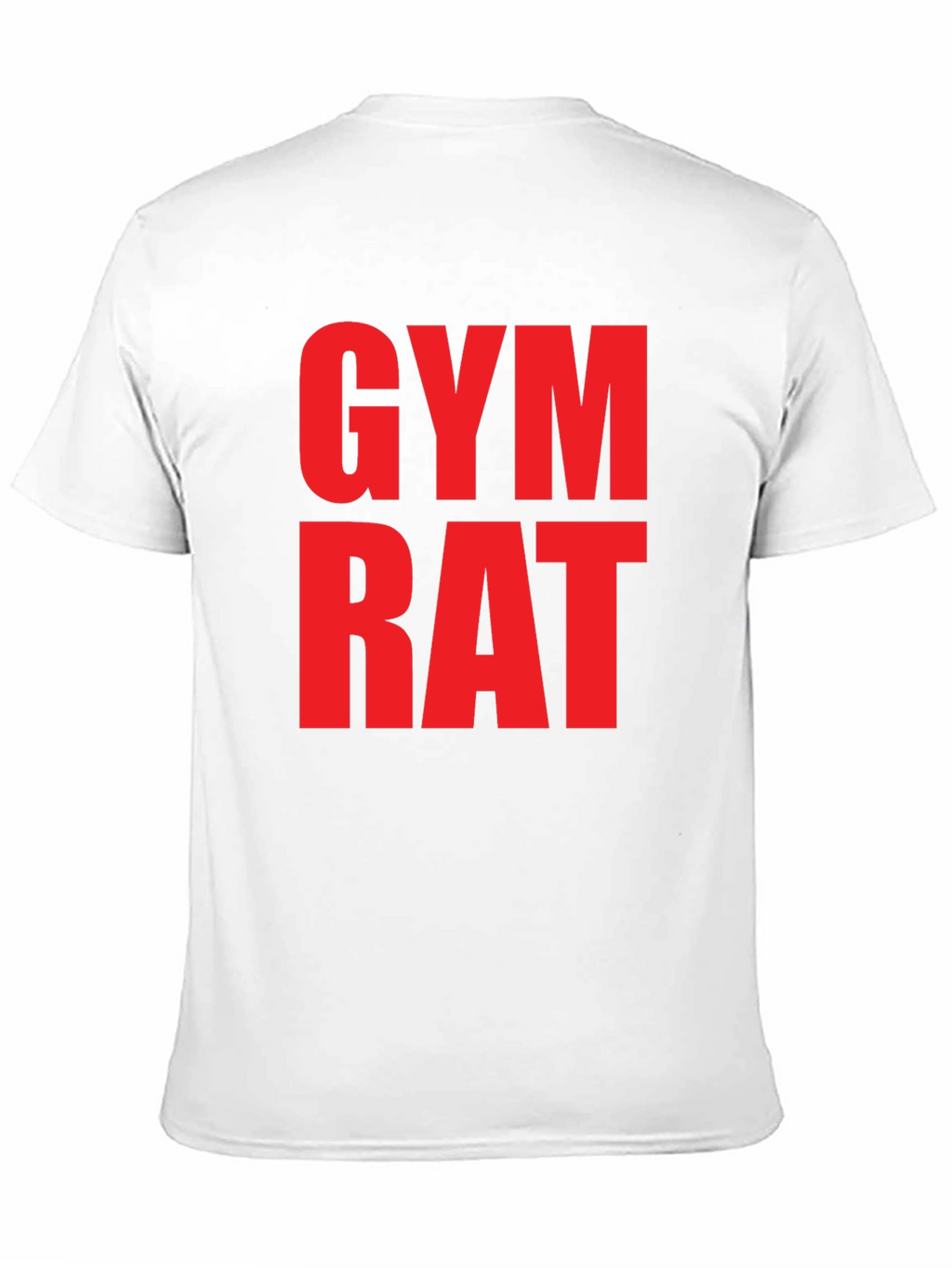 Gym Rat T-Shirt: Bold Red Graphic Tee