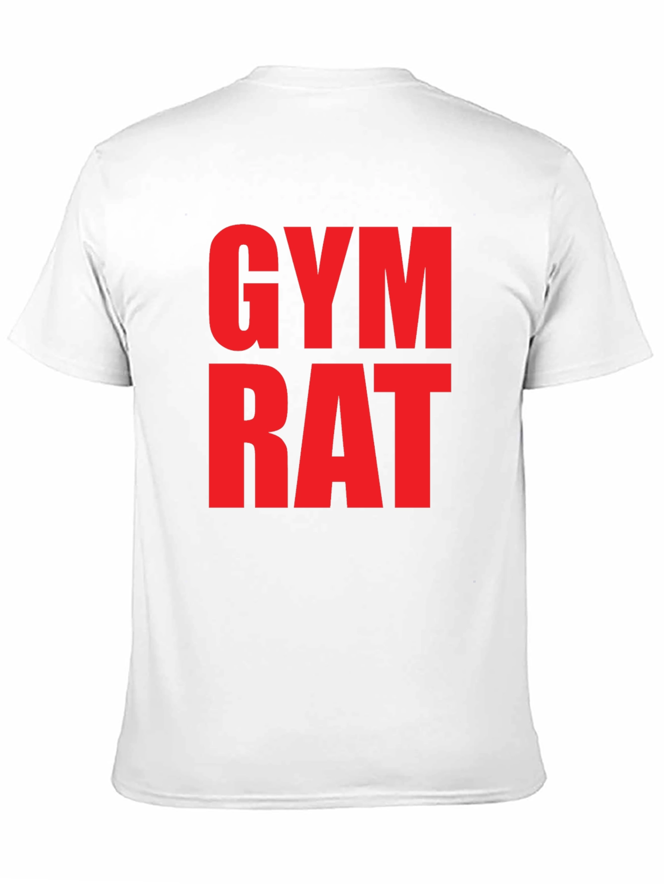 Gym Rat T-Shirt: Bold Red Graphic Tee