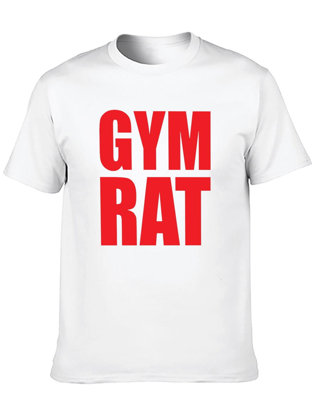 Gym Rat T-Shirt: Bold Red Graphic Tee